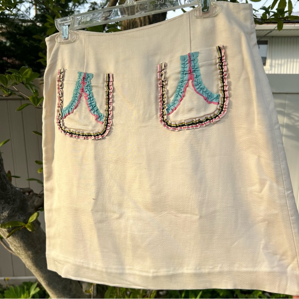 Vintage CYTHIA‎ RAWLEY Silk Mini Skirt Preppy Light Academia Coquette Girl 90's - Picture 17 of 17
